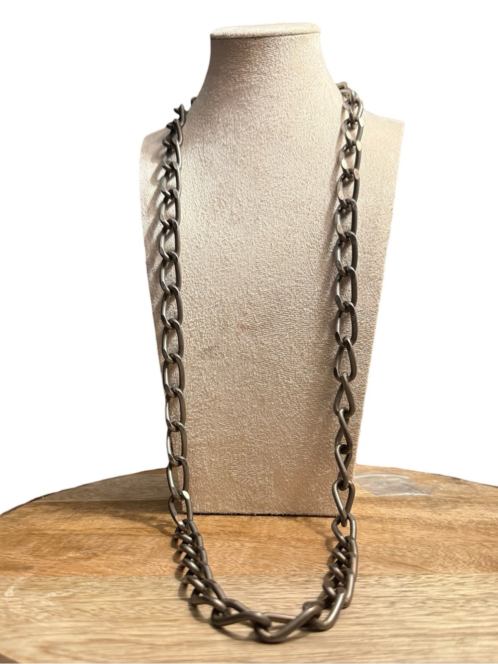 Bundle 3 for $15- Club Monaco Long Chunky Link Necklace in Gunmetal
